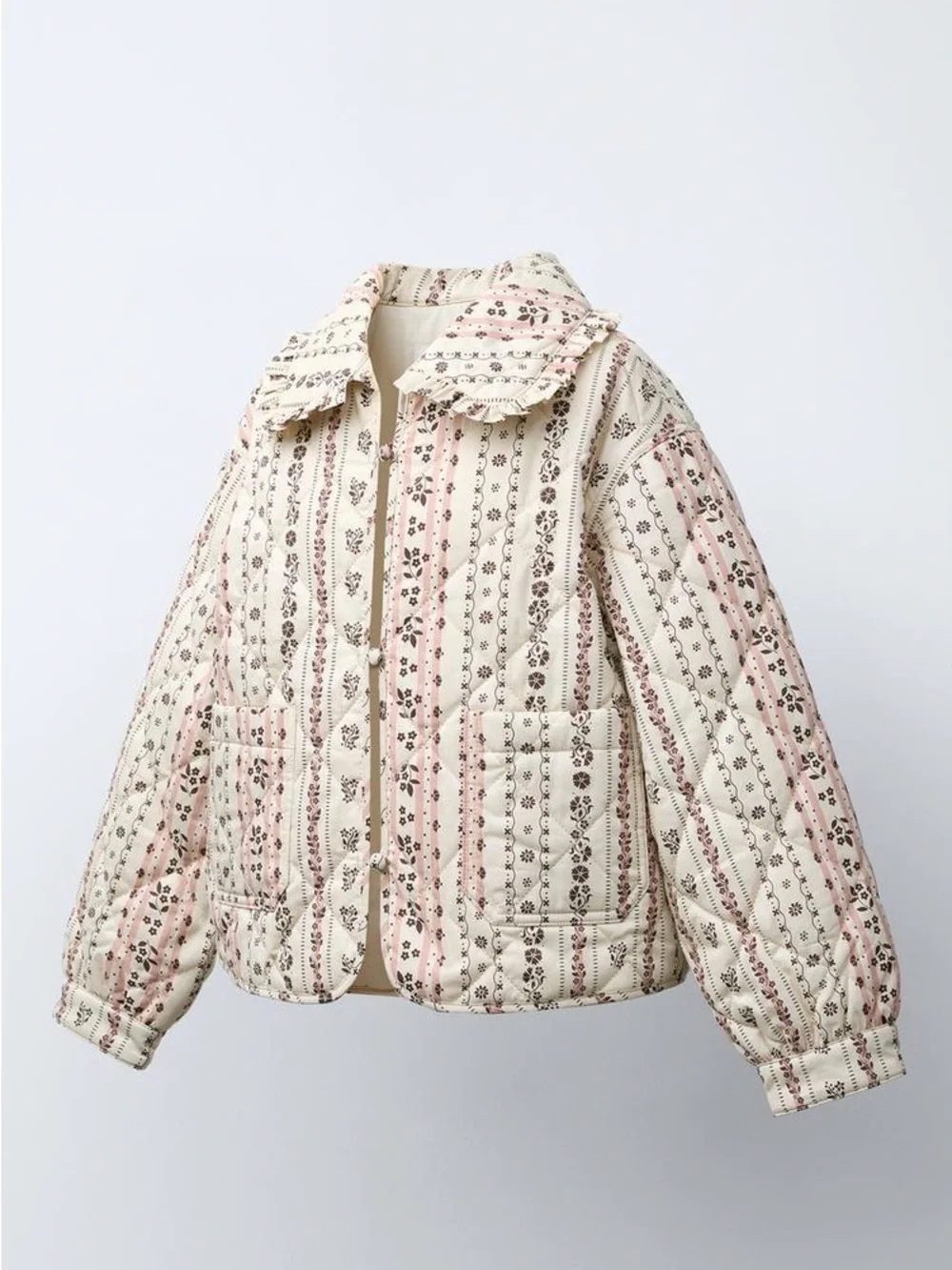 New Zara girls quilted PRINTED PADDED JACKET size 11-12